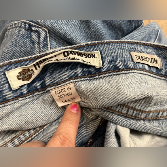 Harley-Davidson Blue Straight Men Jeans - Picture 5 of 7